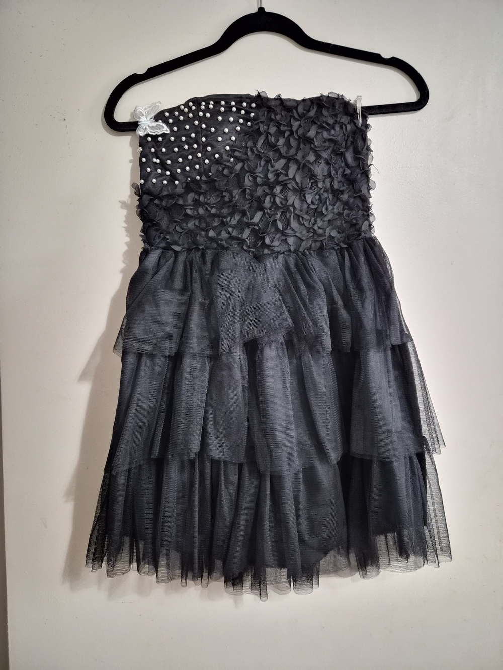 Black Tiered Tulle Dress